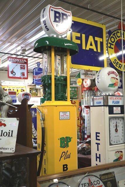 Vintage Siam  TALL  Clock Face Manual Petrol Pump