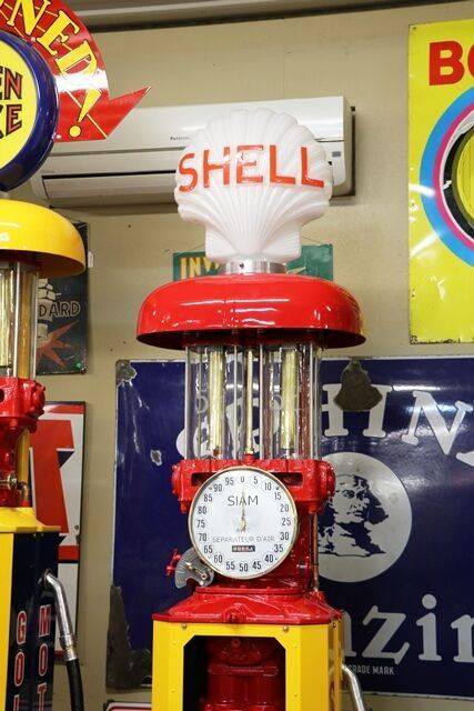 Vintage Siam short  Clock Face Manual Petrol Pump