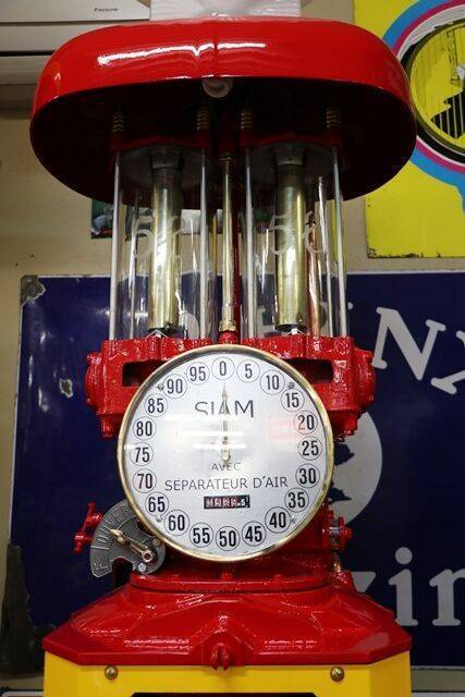 Vintage Siam short  Clock Face Manual Petrol Pump