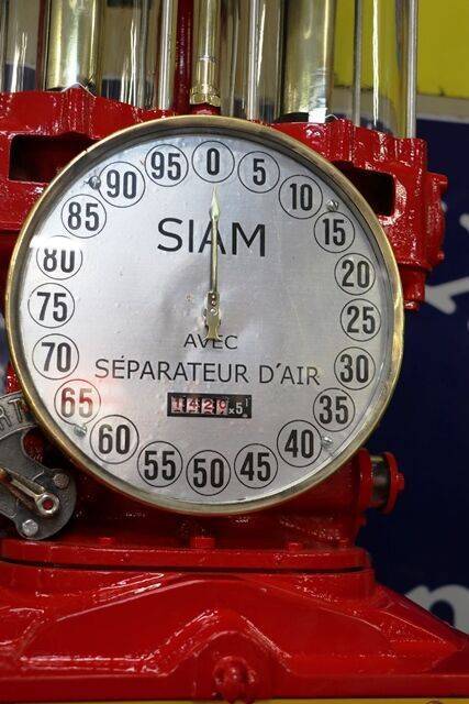 Vintage Siam short  Clock Face Manual Petrol Pump