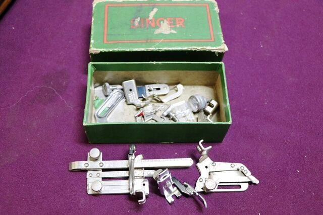 Vintage Singer Sewing Machine Boxed Accessories