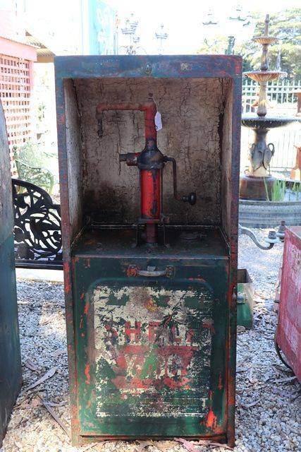 Vintage Single Pump Bread Bin Oil Cabinet  