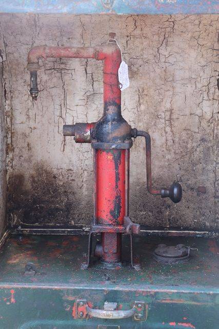 Vintage Single Pump Bread Bin Oil Cabinet  