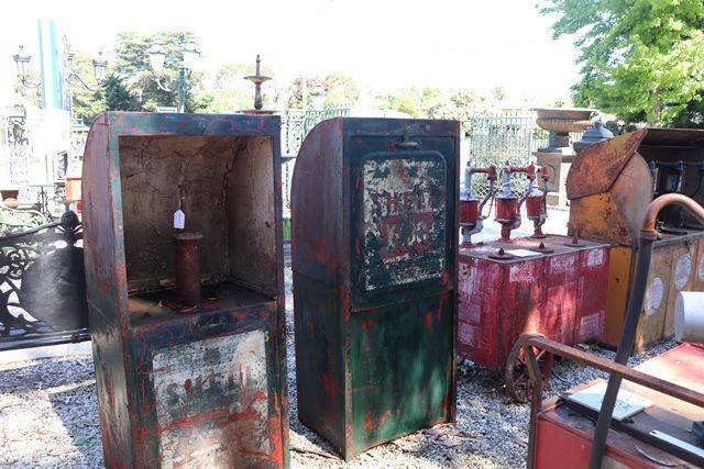 Vintage Single Pump Bread Bin Oil Cabinet  