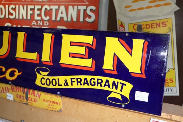 Vintage St Julien Tobacco Enamel Advertising Sign 