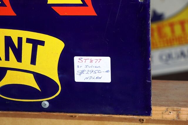 Vintage St Julien Tobacco Enamel Advertising Sign 