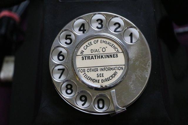 Vintage Strathkinnes Black Telephone 