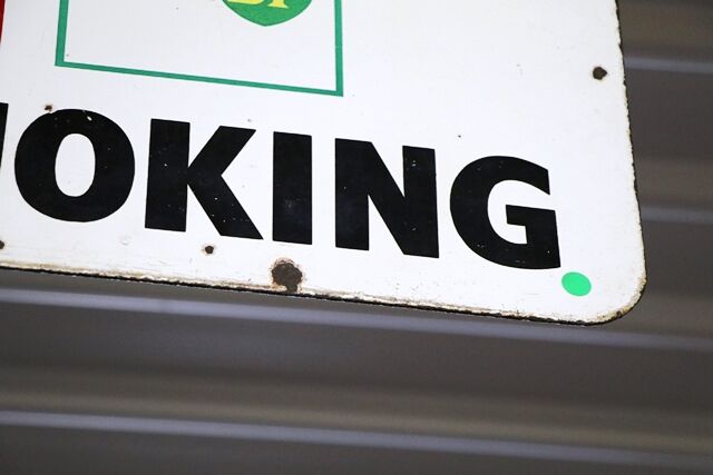 Vintage and Rare AeroShell and BP Air Enamel No Smoking Sign 