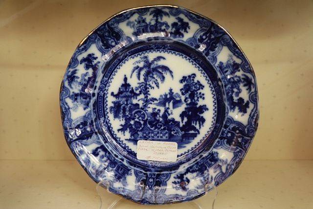 WAdams Blue and White  ironstone China Plate  Kyber pattern C1895 