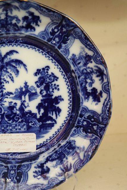 WAdams Blue and White  ironstone China Plate  Kyber pattern C1895 