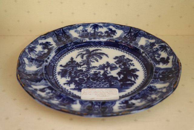 WAdams Blue and White  ironstone China Plate  Kyber pattern C1895 