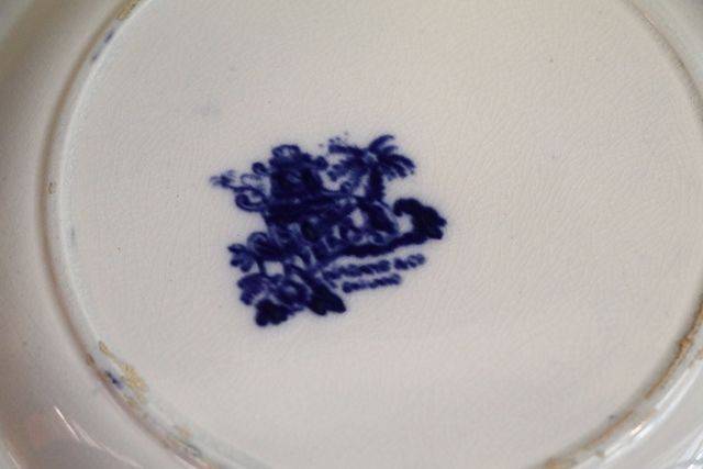 WAdams Blue and White  ironstone China Plate  Kyber pattern C1895 