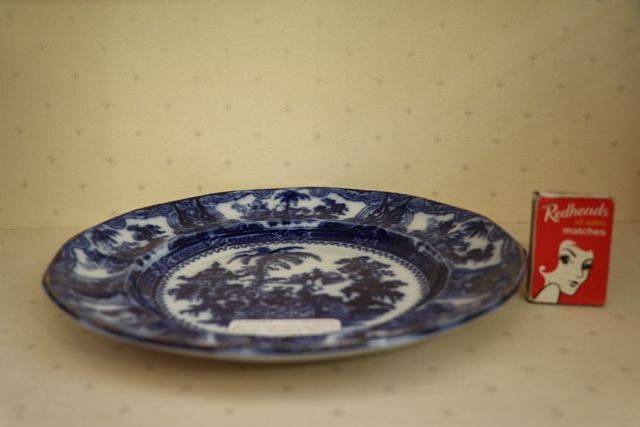 WAdams Blue and White  ironstone China Plate  Kyber pattern C1895 
