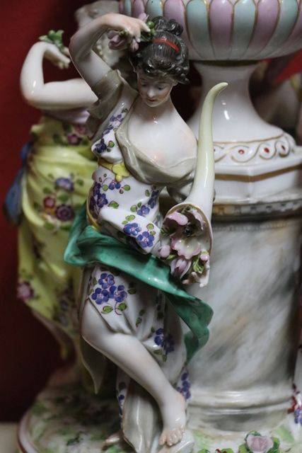Wonderful 19th Century Ludwigsburg Group  The Four Seasons 