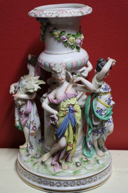 Wonderful 19th Century Ludwigsburg Group  The Four Seasons 