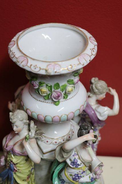 Wonderful 19th Century Ludwigsburg Group  The Four Seasons 