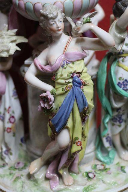 Wonderful 19th Century Ludwigsburg Group  The Four Seasons 