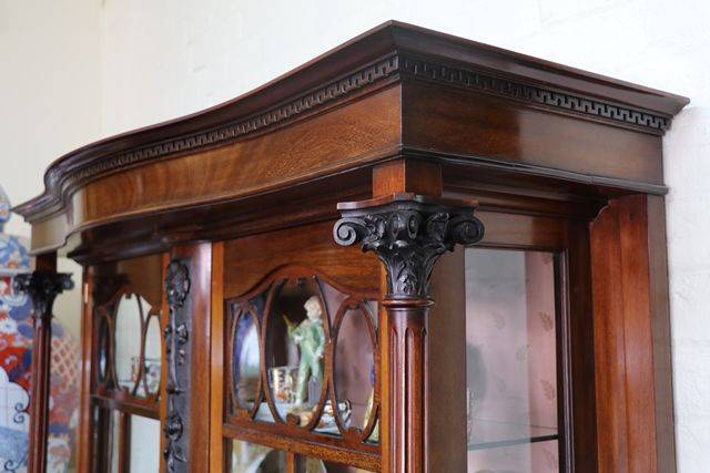 Wonderful Quality Late C19th Two Door Display Cabinet English C1900