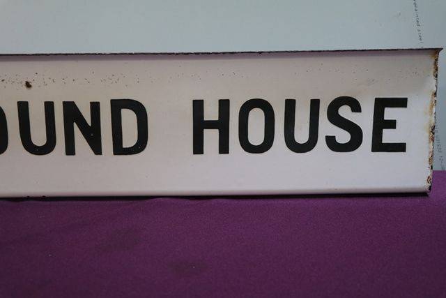andquotTo Round Houseandquot Enamel Double Sided Post Mount Sign 