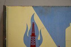 Petrogaz Distributeur Double Sided Enamel Advertising Sign 