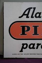 Aladdin and Pink Paraffin Double Sided Enamel Advertising Sign