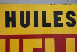 Shell Huiles Double Sided Enamel Advertising Sign