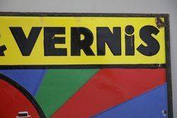 Couleurs and Vernis  Double Sided  Enamel Advertising Sign