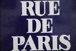 Rue De Paris Enamel France Street Sign 