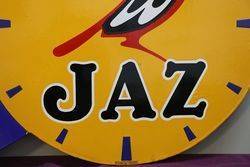 Jaz Clock Double Sided Enamel Advertising Sign