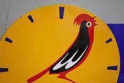 Jaz Clock Double Side Enamel Advertising Sign