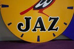 Jaz Clock Double Side Enamel Advertising Sign