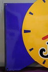 Jaz Clock Double Side Enamel Advertising Sign