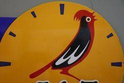 Jaz Clock Double Side Enamel Advertising Sign