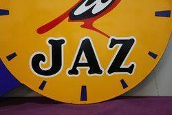 Jaz Clock Double Side Enamel Advertising Sign