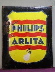 Philips Arlita Enamel Advertising Sign