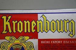Kronenbourg Beer Enamel Advertising Sign 