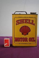 Early Shell Motor Oil 2 Litres Can In Wonderful Condition 