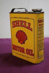 Early Shell Motor Oil 2 Litres Can In Wonderful Condition 