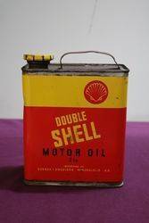 Shell Double Stickman Motor Oil Tin