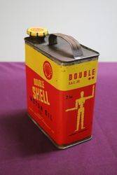 Shell Double Stickman Motor Oil Tin