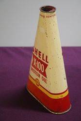 Shell X100 Motor Oil Pyramid Tin