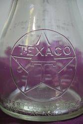 Texaco Pint Bottle With Tin Top