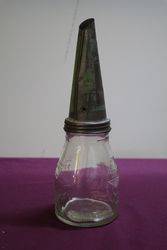 Texaco Pint Bottle With Tin Top