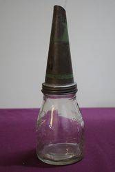 Texaco Pint Bottle With Tin Top