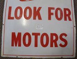 Motoring Car Pictorial Enamel Sign