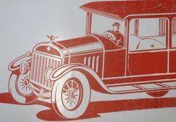 Motoring Car Pictorial Enamel Sign