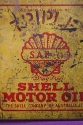 Australian Shell One Gallon Triple SAE Motor Oil Tin 
