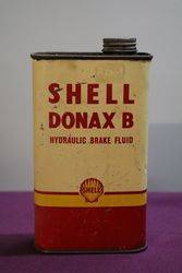 Australian Shell One Pint Donax B Hydraulic Brake Fluid Tin