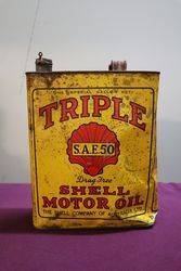 Australian Shell Triple SAE50 One Gallon Motor Oil Tin