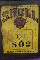 Australian Shell One Gallon Motor Oil Tin